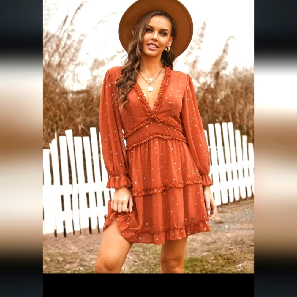 Orange sumer dress